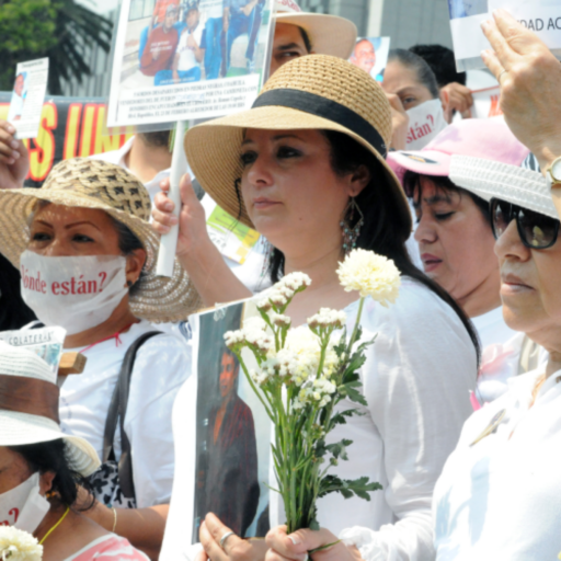 Mothers of the disappeared take part in a public demonstration in Mexico City, with masks that say: “Where are they?”. Photo: Ricardo Ramírez Arriola for Amnesty International.